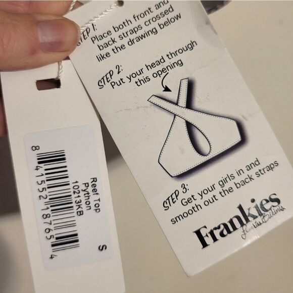 Frankies Bikinis Python Reef Bikini Top, Size S NEW WITH TAGS - Picture 6 of 6